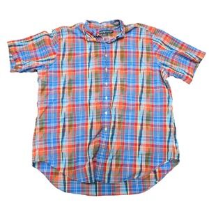 Vtg Ralph Lauren Classic Fit‎ Plaid Button Down Shirt Tall 3XLT Multicolor